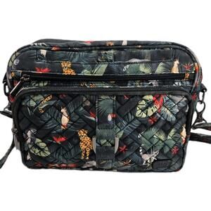Lug Carousel XL RFID Jungle Nylon Pockets Crossbody Bag Travel